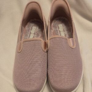 Skechers Slip-On Knit Mules - Dusty Mauve